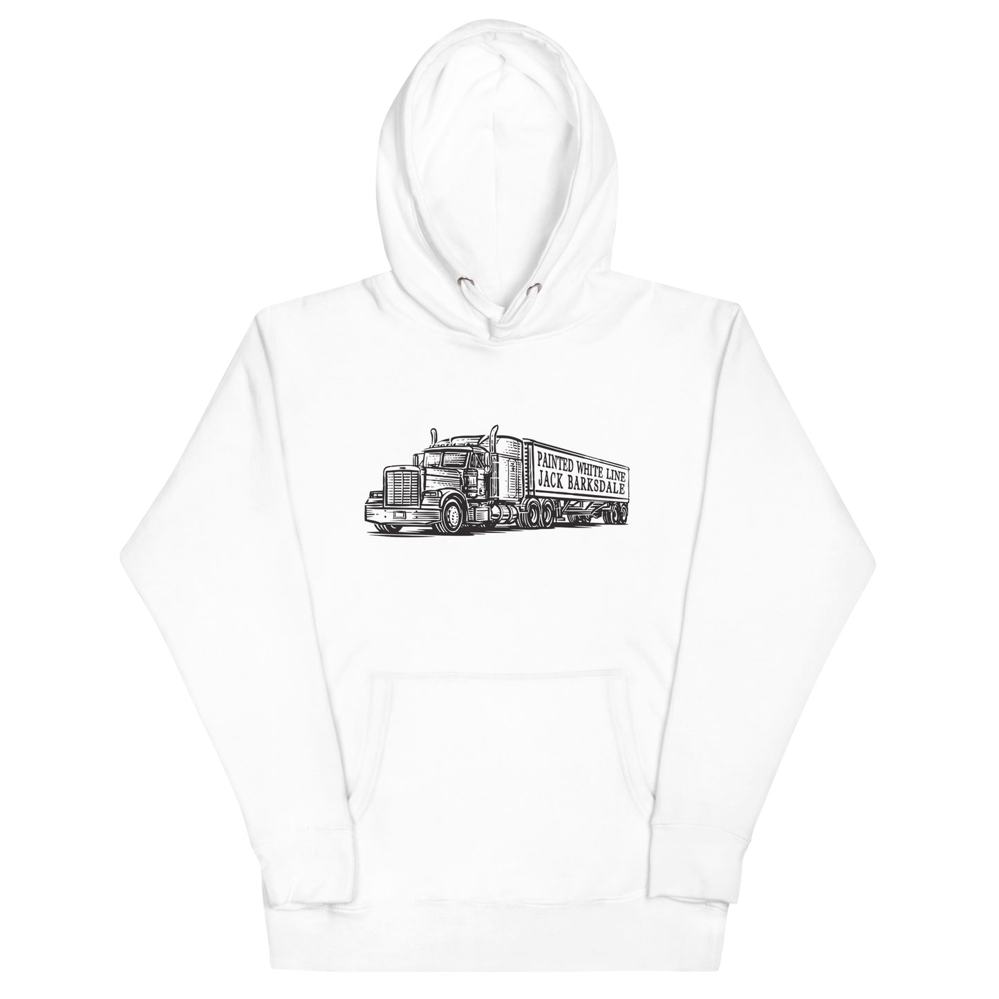 Painted White Line Unisex Hoodie
