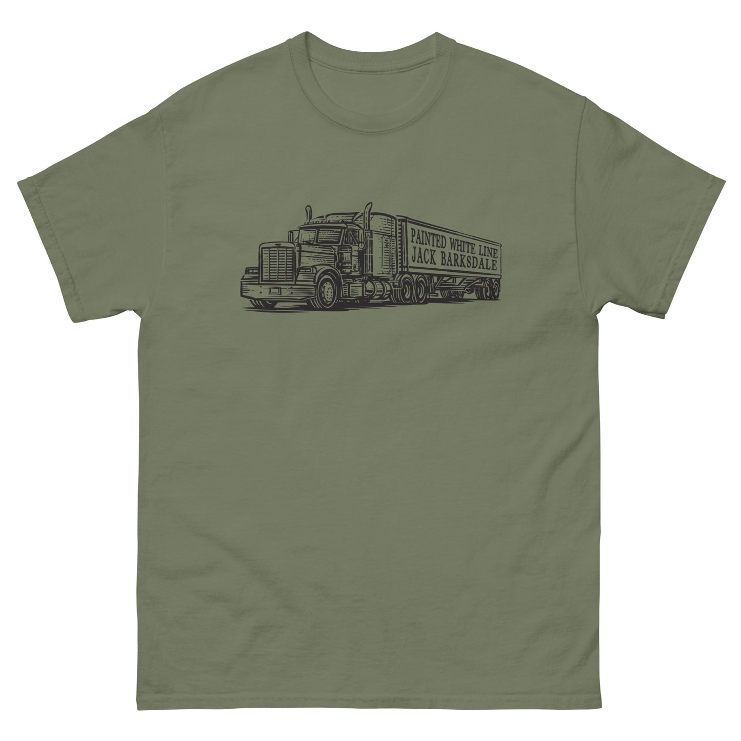Painted White Line Men's tee