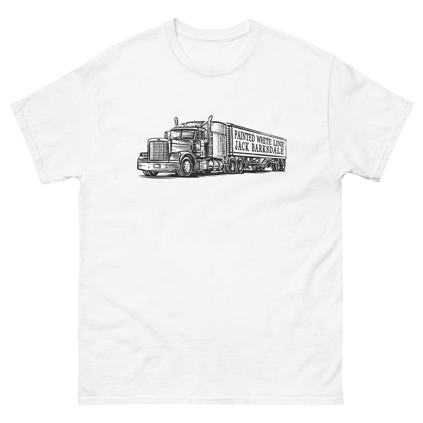 Painted White Line Men's tee