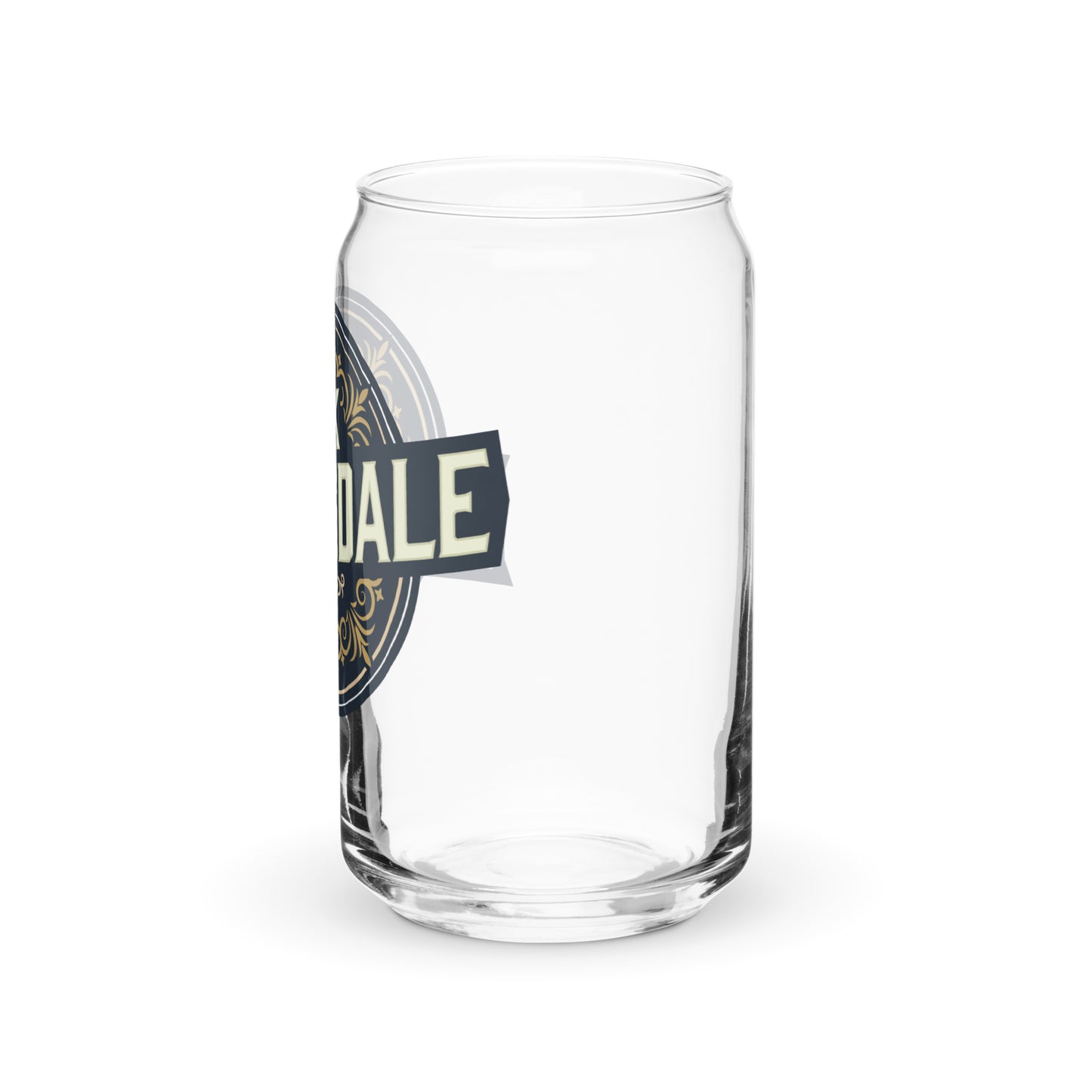 Jack Barksdale Round Logo Can-Shaped Glass