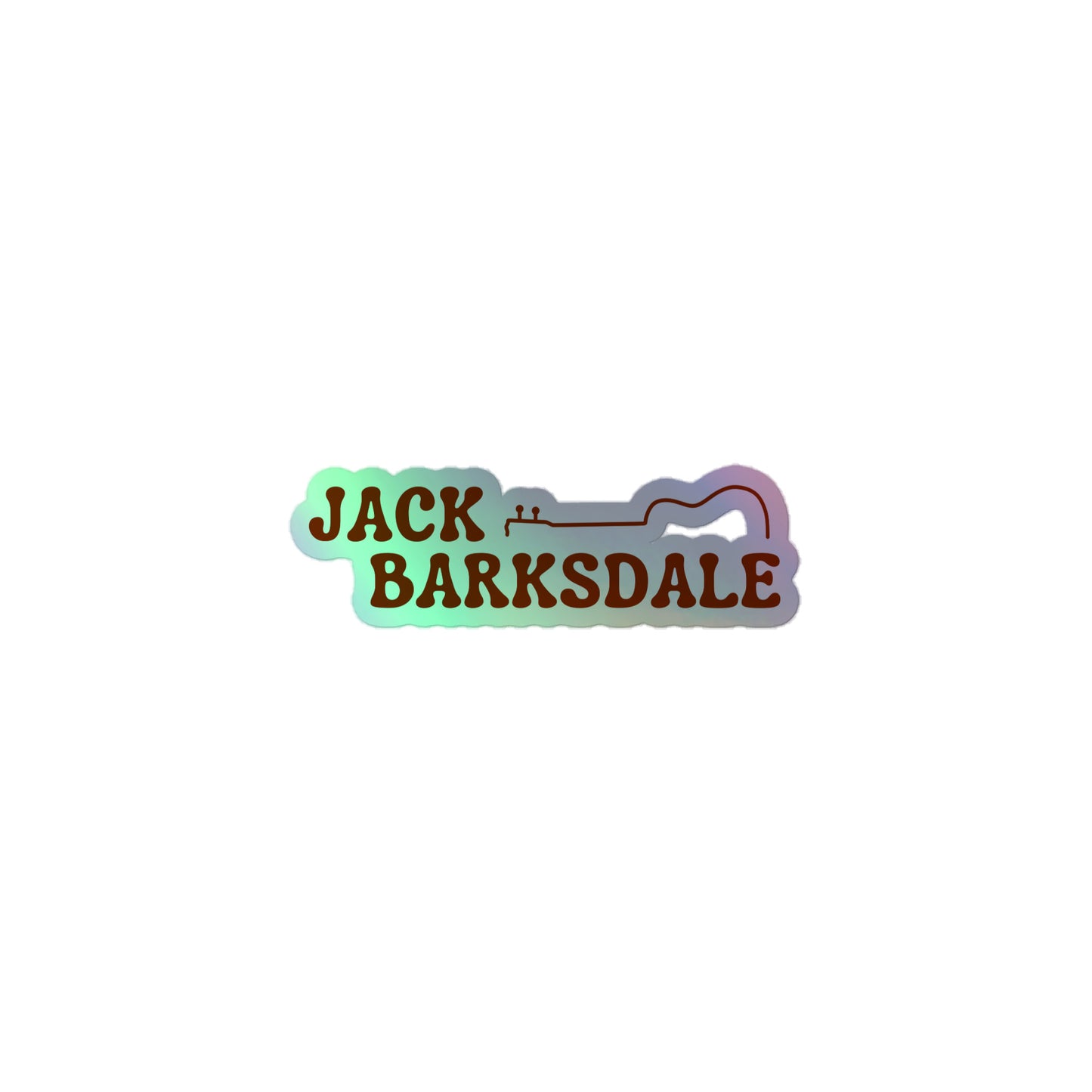 Jack Barksdale Folk Logo Holographic Sticker
