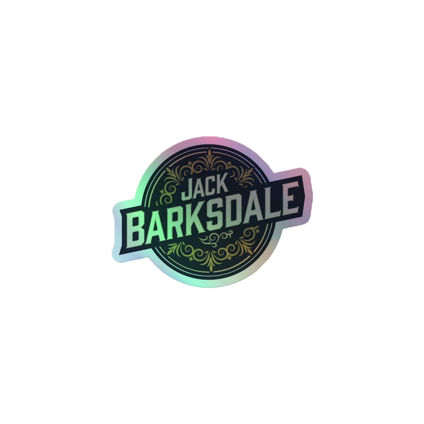 Jack Barksdale Round Logo Holographic Sticker