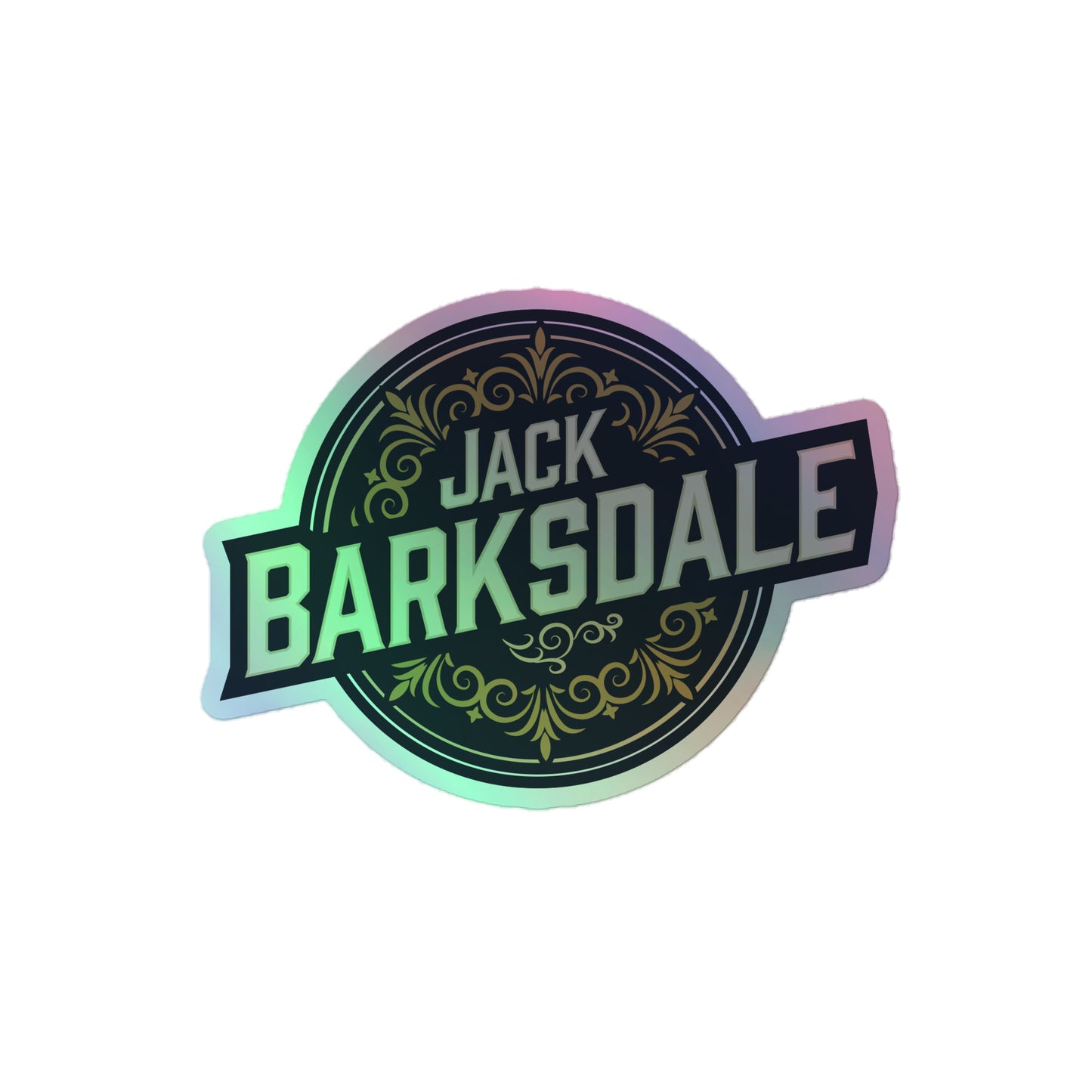 Jack Barksdale Round Logo Holographic Sticker