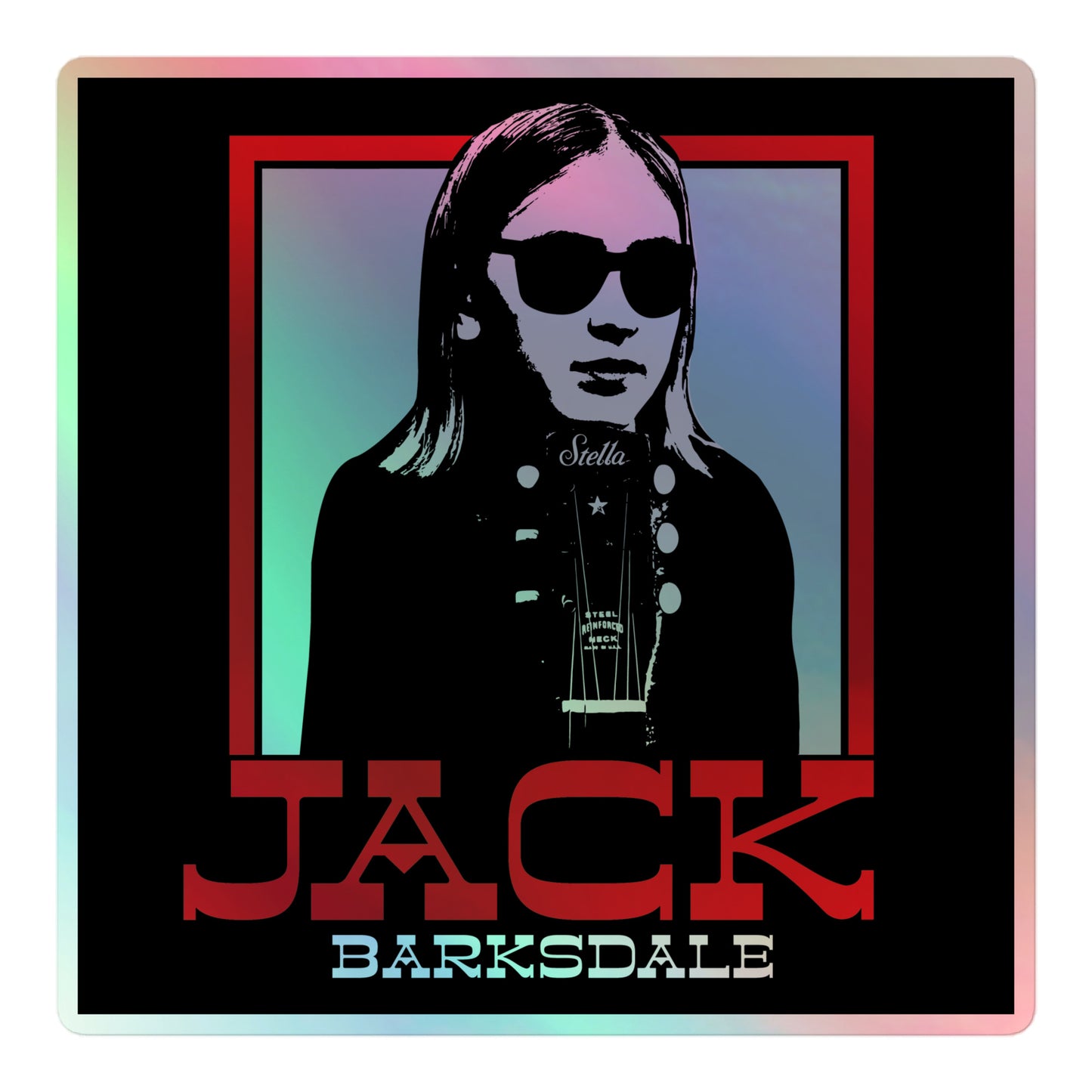 Jack Barksdale Sunglasses Holographic Sticker