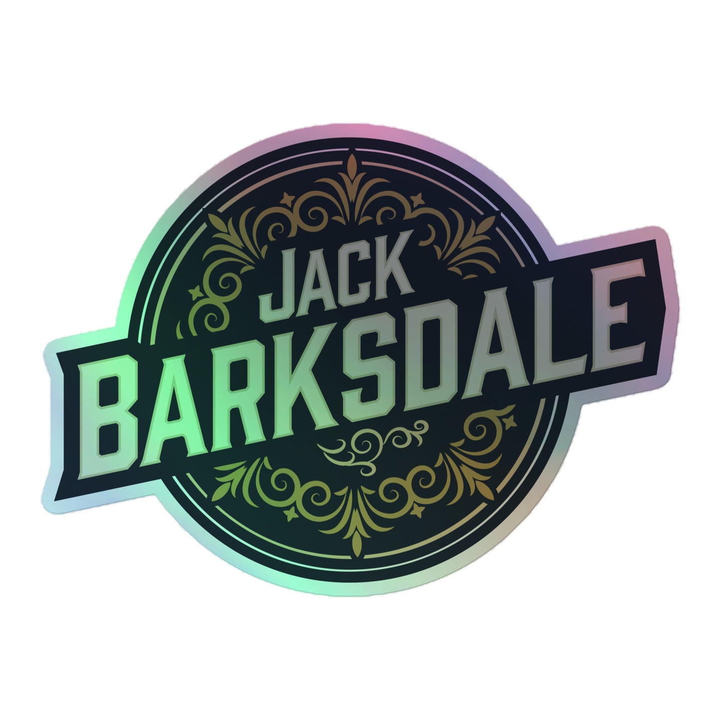 Jack Barksdale Round Logo Holographic Sticker